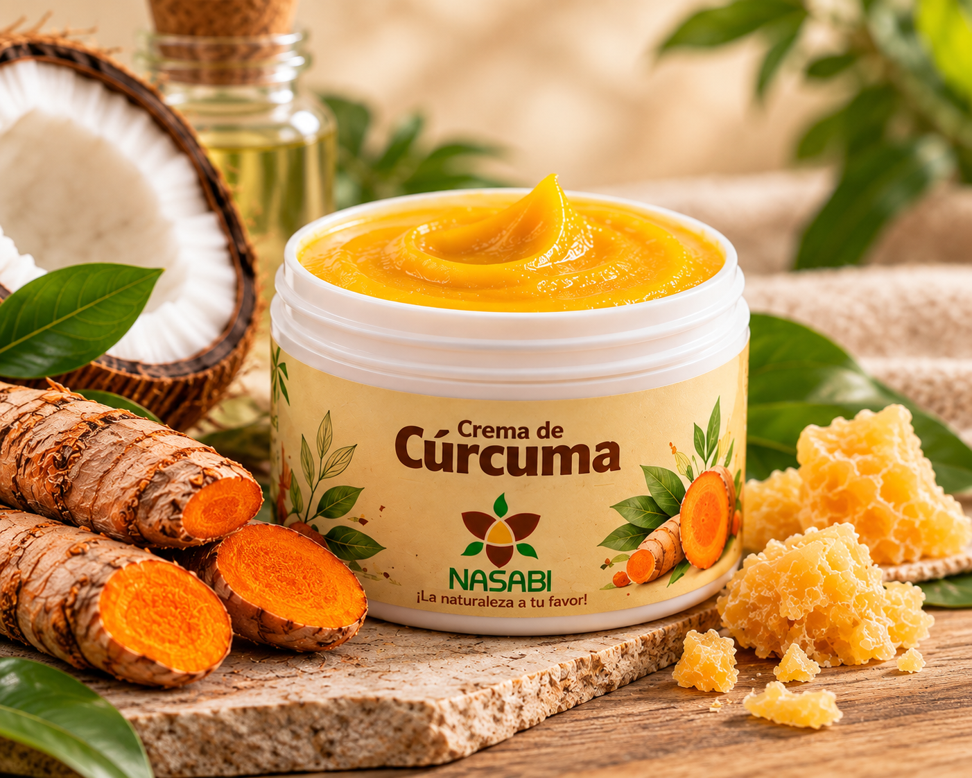 Crema facial de curcuma