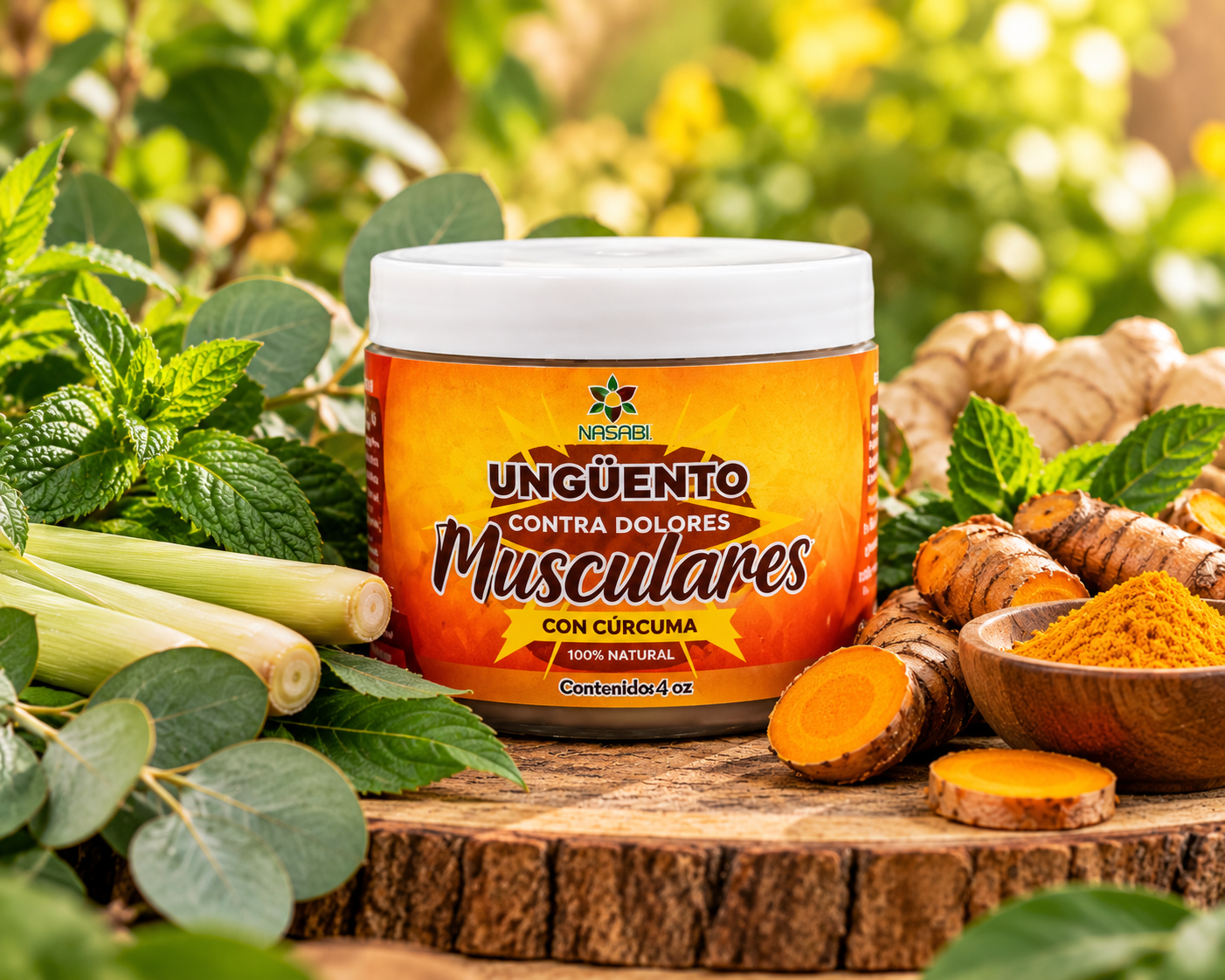 Unguento Dolor Muscular con Curcuma 4 oz